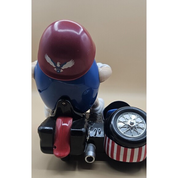 Mars M&M Red White And Blue Freedom Rider Motorcycle w/Side Car Candy Dispenser - Picture 7 of 10